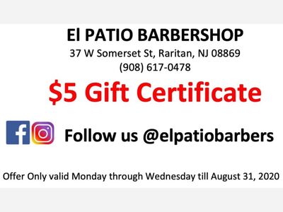 El Patio Barber Shop Offers An End of August Thank You for Customers
