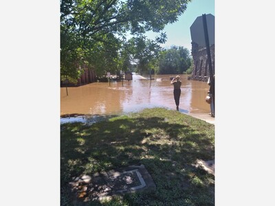 Raritan Still Underwater As Town Slowly Dries Up from Hurricane Ida