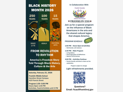 Franklin Township Cultural Arts Council Hosts Black History Month Celebration