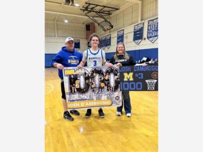 Manville High School's Josh D'Ambrosio Reaches 1,000 Career Points
