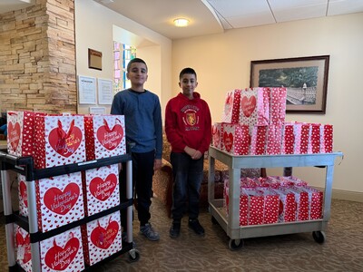  Hillside Intermediate Students Showing They Care: Sood Brothers Deliver Valentine’s Cheer to Seniors