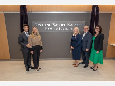 Robert Wood Johnson University Hospital Somerset Names Family Lounge In Honor Of Josh And Rachel Kalafer