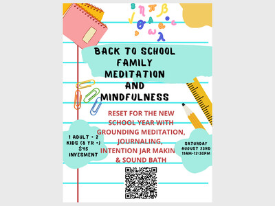 Back to School Family Meditation & Mindfulness at A Peace of Om Yoga