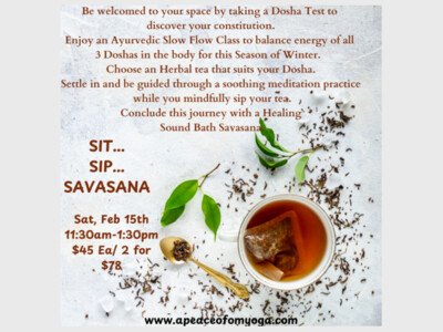 Sit..Sip..Savasana: Self Care with Sound Bath
