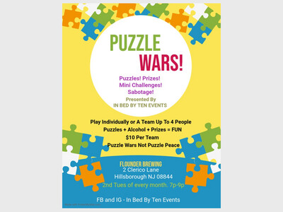 Puzzle Wars - Flounder Brewing in Hillsborough - by In Bed By Ten Events