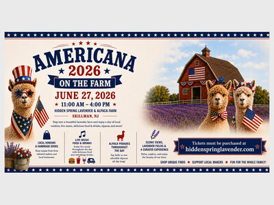 Hidden Spring Lavender & Alpaca Farm -Skillman, NJ- Americana 2026 on the Farm -