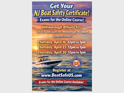 NJ Boat Safety Exam in Hillsborough, Somerset County