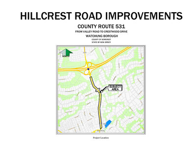 Somerset County Engineering Division to Host Public Meeting on Road Improvement Project for Hillcrest Road in Watchung