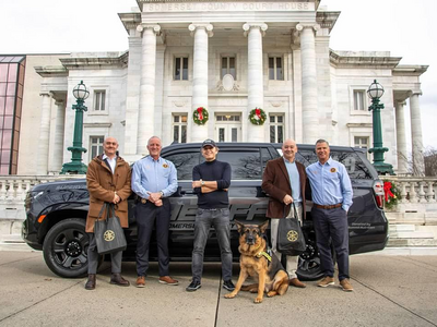 The newest canine vehicle donated by Dr. Caesar DePaço and his wife Deanna Padovani- DePaço of Summit Nutritionals International