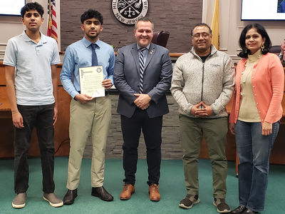Hillsborough High School Senior, Vishnu Bharadwaaj Honored for Nomination for the U.S. Presidential Scholars Program