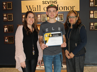 SCVTHS Student Jake Sisco Receives “Unsung Hero” Honor