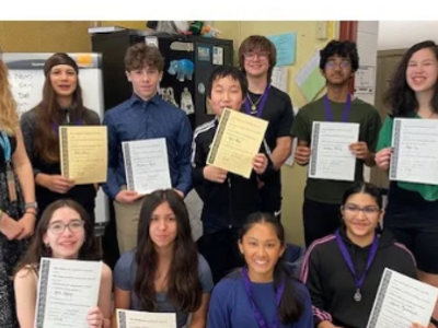 Twenty-one Middle School Latin students received awards in national exam