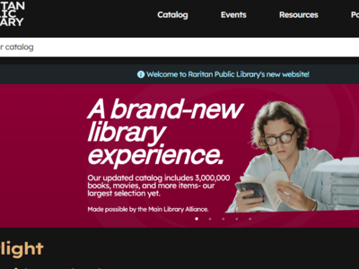 Check out Raritan Public Library's New Website and What's Available for Patrons
