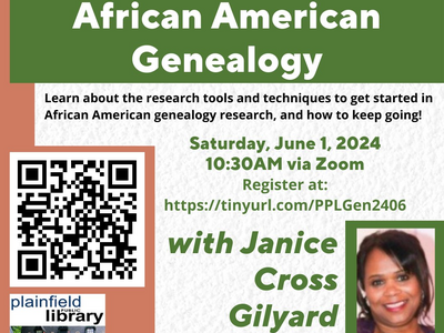 Arts & Culture:  African American Genealogy at Plainfield Library