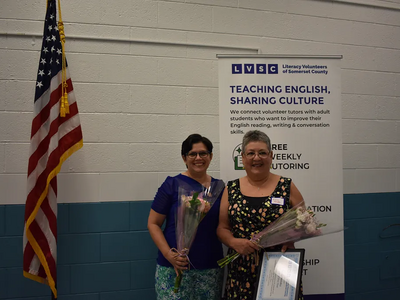 Literary Volunteers of Somerset County Celebrate Diana, 2024 Tutor of the Year