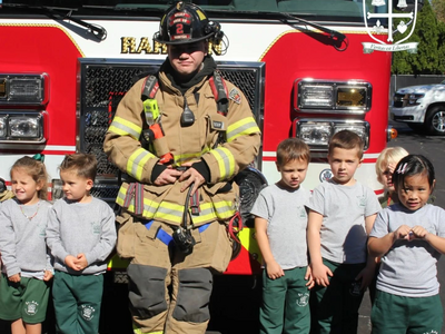 ICYMI - St. Ann Classical Academy's students with the Raritan Fire Department for Fire Prevention Week