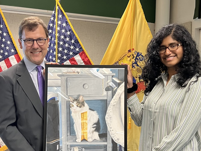 Congressman Tom Kean, Jr. (NJ-07) announced that Parinita Chandrashekar won the 2025 Congressional Art Competition
