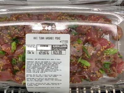 Costco Call Back - Kirkland Signature brand Ahi Tuna Wasabi Poke, Costco Item Number of 17193