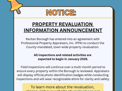 The Borough of Raritan is Announcing a Property Re-evaluation from Residents