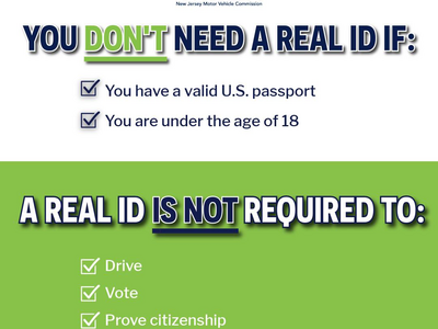 New Jersey Motor Vehicle Commission Explains When You Need  A Real ID