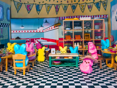 The 7th Annual PEEPS® in the Village Returns to Peddler's Village This Spring Until April 12th.