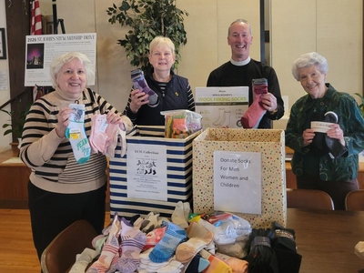 St. John’s Episcopal Church Thanks Community for Successful Sock Drive