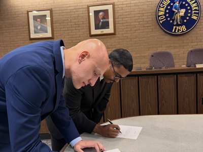 Franklin Township Police Welcome Officers Estrada and McQueen 