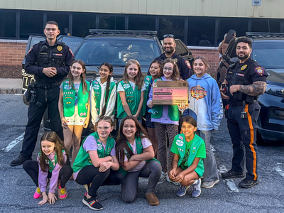 Girl Scout Troop 61162 Brings Sweet Surprise to Hillsborough Police Night Shift