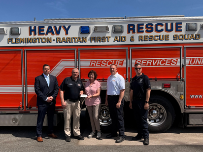 Flemington‑Raritan Rescue Squad Receives Donation for Large Animal Rescue Equipment