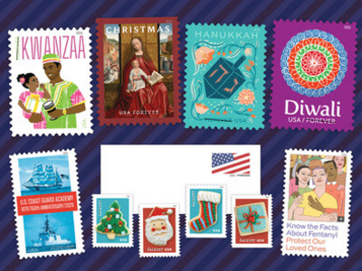 USPS Announces New Stamp Releases Celebrating Art, Culture, Service, and the Holiday Season
