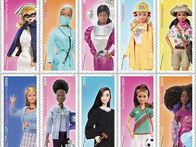 USPS Postal Office Announces the Barbie Stamps with Mattel