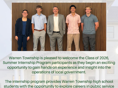 Warren Township Welcomes Its 2026 Summer Intern Cohort