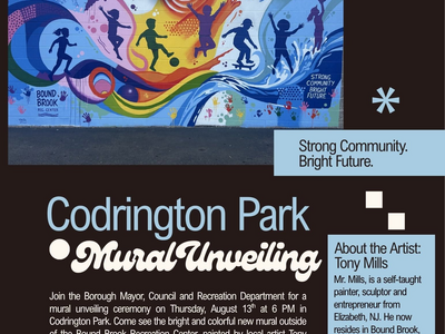 Bound Brook to Unveil New Recreation Center Mural on August 13