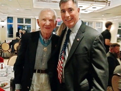 ICYMI - SCVTHS Teacher Ed Graf Honored at Basilone Parade