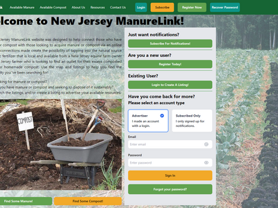 DEPARTMENT, NEW JERSEY COMPOSTING COUNCIL  ANNOUNCE UPCOMING NJ MANURELINK  EVENTS