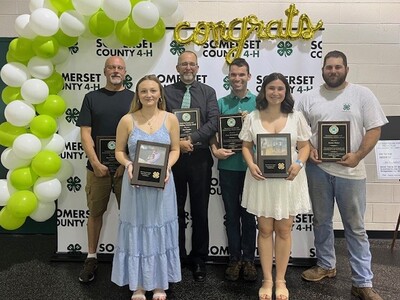 Somerset County 4-H  Awards 2024 Outstanding 4-H Member, Alum, and Volunteer recipients